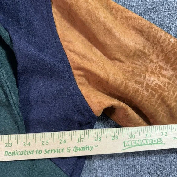 Split Trail Bomber Jacket Men's XL Green Wool Leather Fleece Lined Vintage 90's